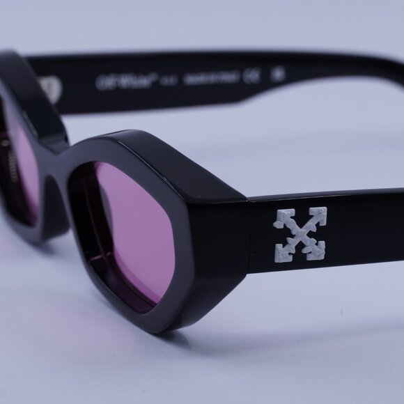 Off-White OERI144 HILO 1030 Sunglasses Black Cat Eye Frame, Pink Lenses - Picture 4 of 10